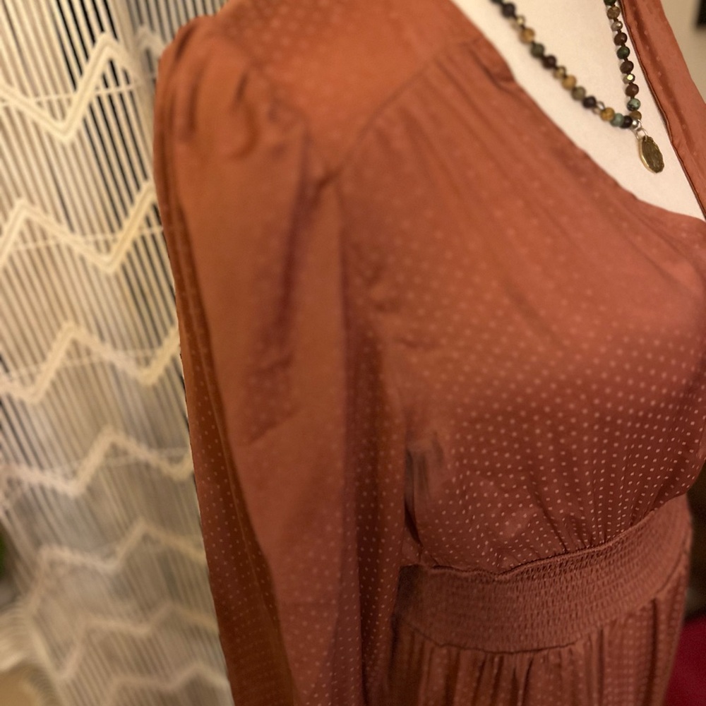Elegant Rust Dress - Picture 5 of 5